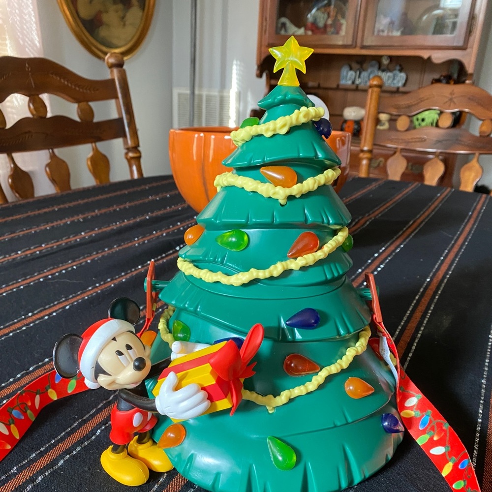 Disney Mickey green tree popcorn bucket